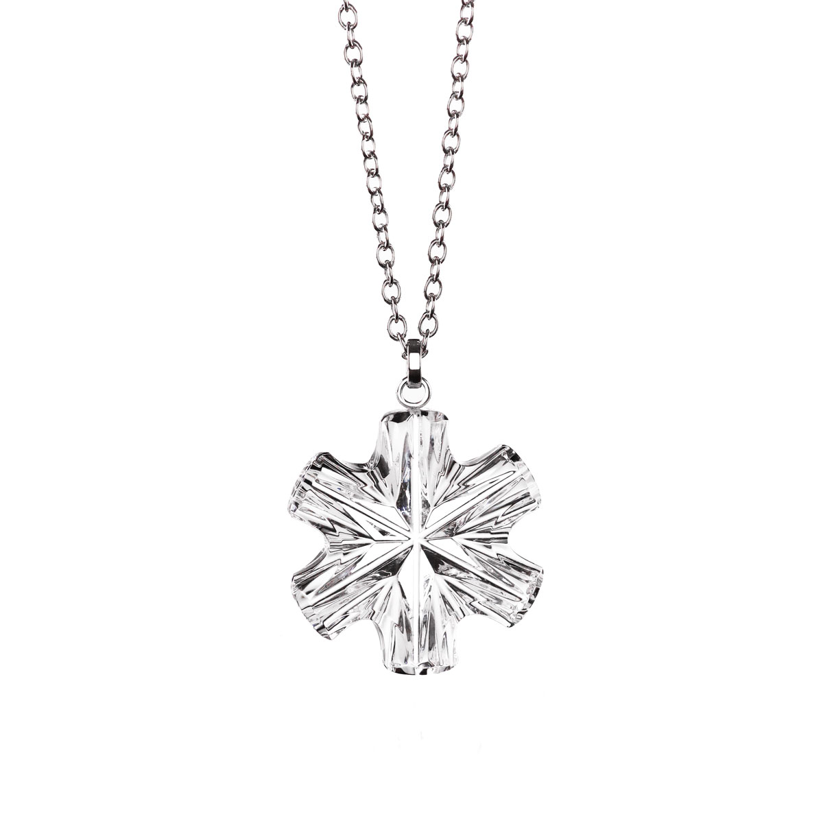 Cashs Ireland, Crystal Snowflake Pendant Necklace, Medium